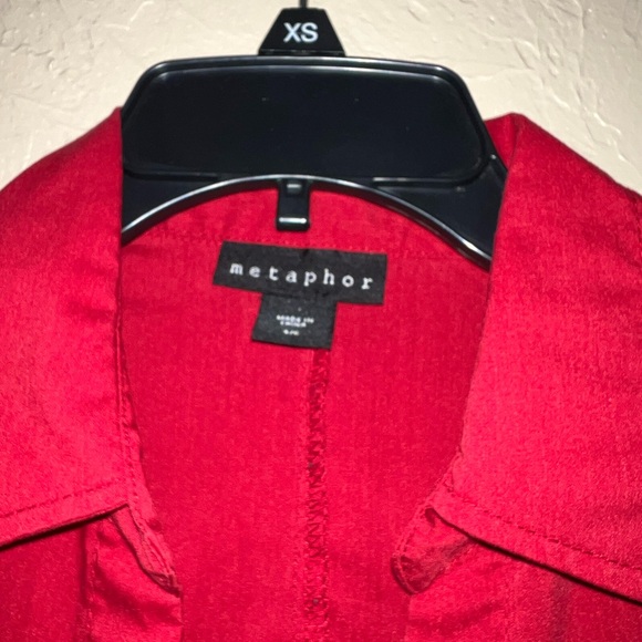 Metaphor Red Collared Shirt - Picture 2 of 7